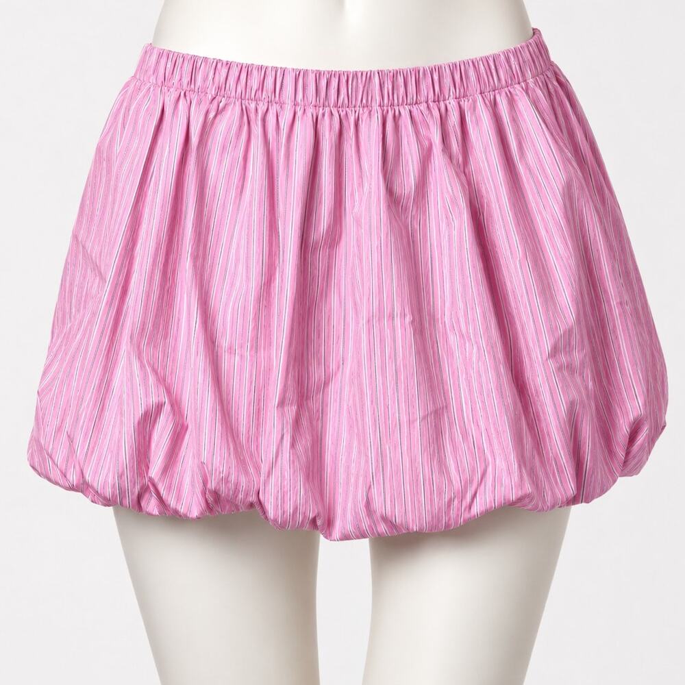 GB Pink Striped Bubble Hem Mini Skirt NWT Women’s Size Large